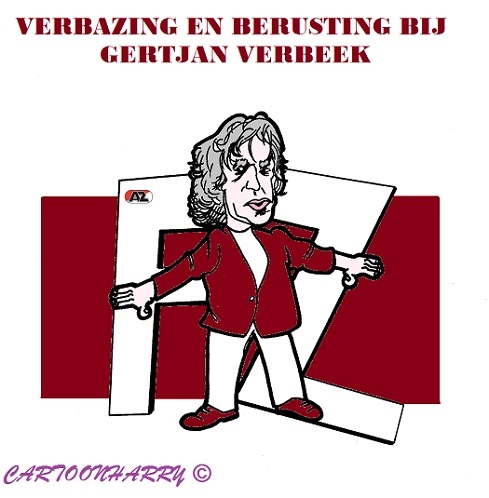 Cartoon: Gertjan Verbeek (medium) by cartoonharry tagged az,ontslag,verbeek