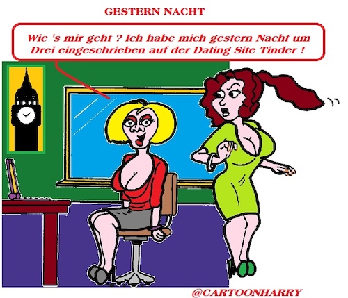 Cartoon: Gestern Nacht (medium) by cartoonharry tagged cartoonharry