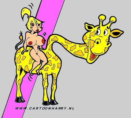Cartoon: Giraffe Girl (medium) by cartoonharry tagged girl,sexy,boobs,giraffe,cartoonharry