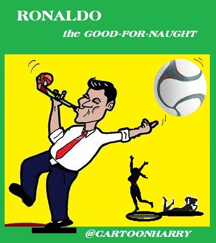 Cartoon: Good-for-Naught (medium) by cartoonharry tagged goodfornaught,ronaldo,cartoonharry