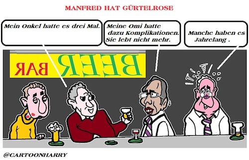 Cartoon: Gürtelrose (medium) by cartoonharry tagged gürtelrose