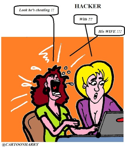 Cartoon: Hackers (medium) by cartoonharry tagged friens,man