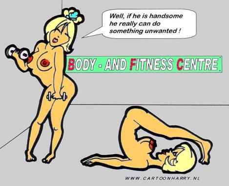 Cartoon: handsome (medium) by cartoonharry tagged nude,fitness,handsome