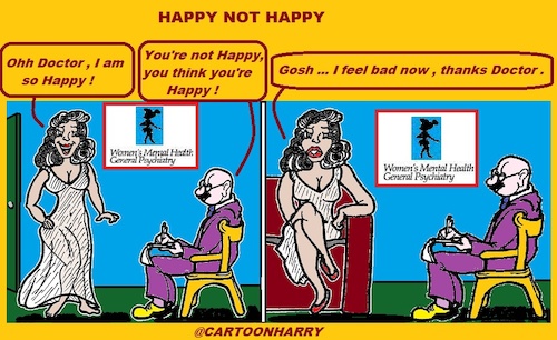 Cartoon: Happy Unhappy (medium) by cartoonharry tagged happy,unhappy