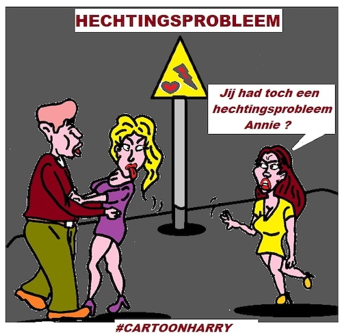 Cartoon: Hechtingsproblemen (medium) by cartoonharry tagged problemen,cartoonharry