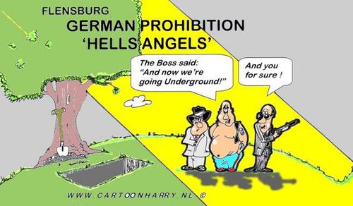 Cartoon: Hells Angels (medium) by cartoonharry tagged hells,angels,underground,germany,cartoonharry