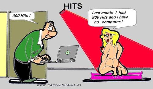 Cartoon: Hits (medium) by cartoonharry tagged cartoons,cartoon,cartoonharry,girls,girl,naked