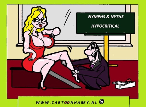Cartoon: Hypocritical (medium) by cartoonharry tagged toonpool,dutch,cartoonist,cartoonharry,cartoon,girl,hypocritical,no