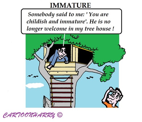 Cartoon: Immature (medium) by cartoonharry tagged childish,treehouse,immature