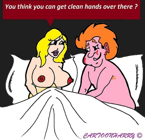 Cartoon: Innocence (medium) by cartoonharry tagged innocence,wash,man,girl,bed,cartoon,cartoonist,cartoonharry,dutch,toonpool