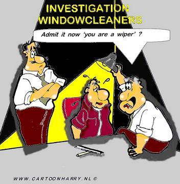 Cartoon: Investigation Window Cleaners (medium) by cartoonharry tagged window,clean,police,investigation,cartoonharry