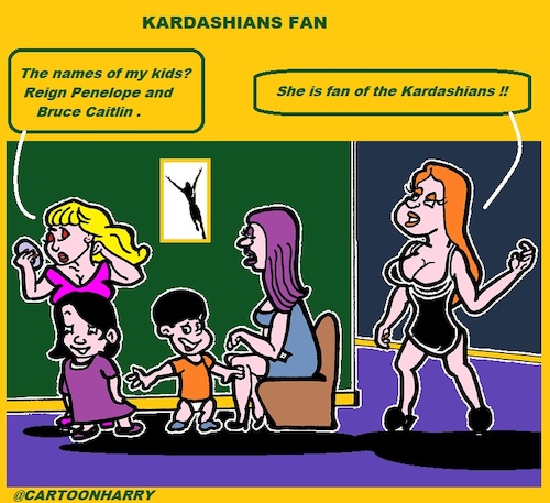 Cartoon: Kardashians (medium) by cartoonharry tagged kardashians,family,kids,names