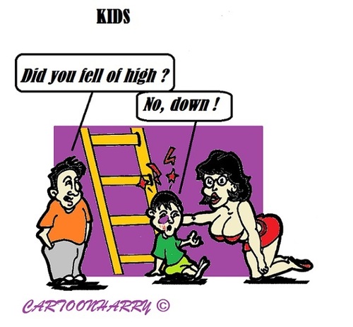 Cartoon: Kids (medium) by cartoonharry tagged kids,fall,up,down