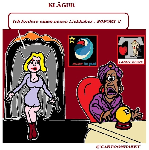 Cartoon: Kläger (medium) by cartoonharry tagged klägerin,cartoonharry