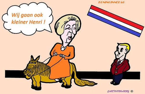Cartoon: Koninginnedag (medium) by cartoonharry tagged koningin,beperking,pony,mylittlepony,koninginnedag,cartoon,cartoonist,cartoonharry,dutch,holland,toonpool