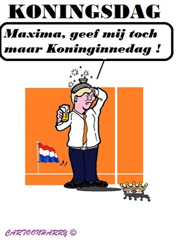Cartoon: Koningsdag (medium) by cartoonharry tagged nederland,holland,koningsdag