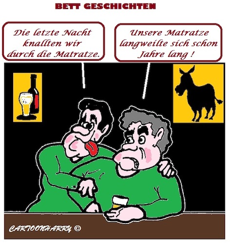 Cartoon: Langweilig (medium) by cartoonharry tagged langeweile,matratze,cartoonharry