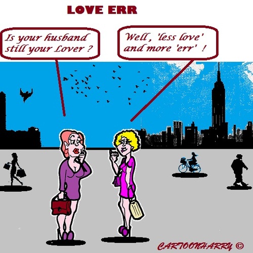 Cartoon: Less Love (medium) by cartoonharry tagged less,girlstalk,husband,love