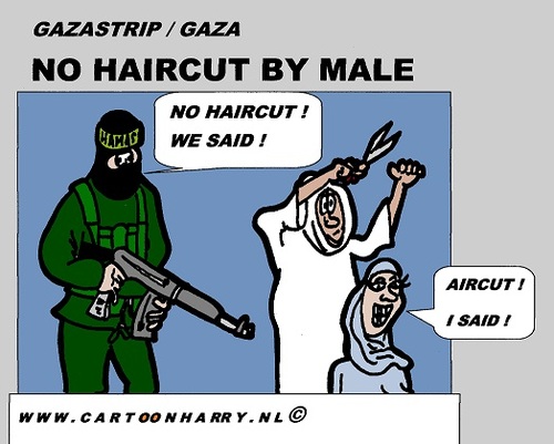 Cartoon: Let Your Hair Hang Down (medium) by cartoonharry tagged gaza,haircut,hamas,male,air,cartoon,comic,comics,comix,artist,art,arts,drawing,cartoonist,cartoonharry,dutch,toonpool,toonsup,hyves,linkedin,buurtlink,deviantart