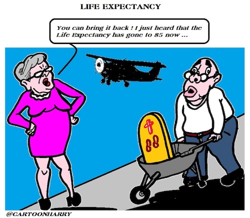 Cartoon: Life Expectancy (medium) by cartoonharry tagged life,expectancy