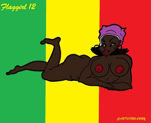 Cartoon: Mali (medium) by cartoonharry tagged flag,girl,mali,cartoon,toonpool,cartoonharry
