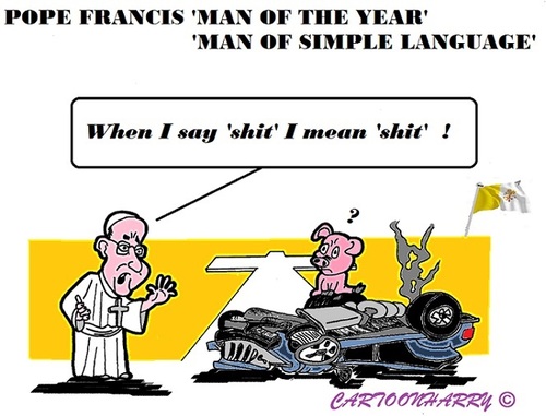 Cartoon: Man of the Year (medium) by cartoonharry tagged manoftheyear,pope