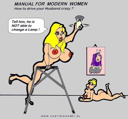 Cartoon: Manual for Modern Women9 (medium) by cartoonharry tagged manual,girls,sexy,light,lamp,cartoonharry