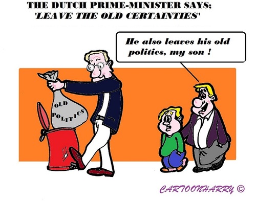 Cartoon: Mark Rutte (medium) by cartoonharry tagged holland,rutte,model,politics,leave