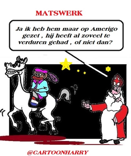 Cartoon: Matswerk (medium) by cartoonharry tagged sint,piet,matswerk,cartoonharry