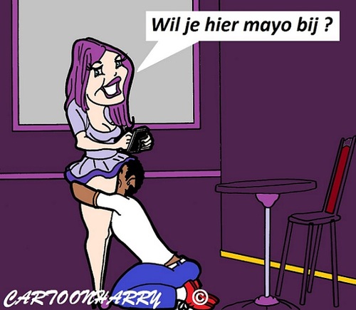 Cartoon: Mayonaise (medium) by cartoonharry tagged mayonnaise,serveerster,man,cartoon,cartoonist,cartoonharry,dutch,toonpool
