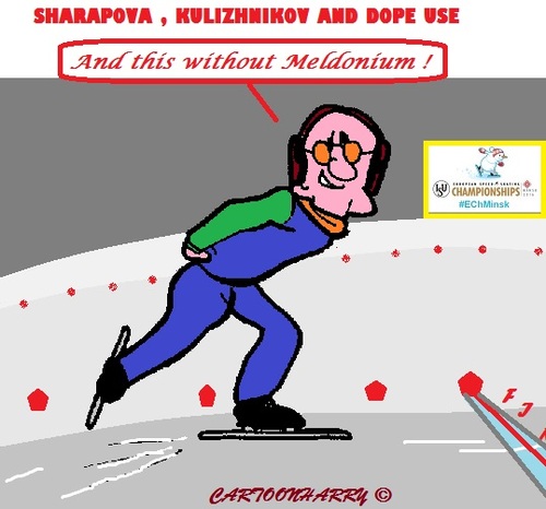 Cartoon: Meldonium Users (medium) by cartoonharry tagged dope,meldonium,russians,sharapova,kulizhnikov