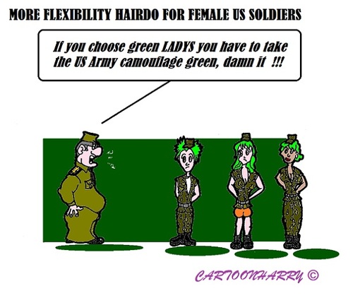 Cartoon: Militairy Hair (medium) by cartoonharry tagged usa,flexibility,militairy,hair