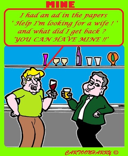 Cartoon: Mine (medium) by cartoonharry tagged bar,talks,ad,mine