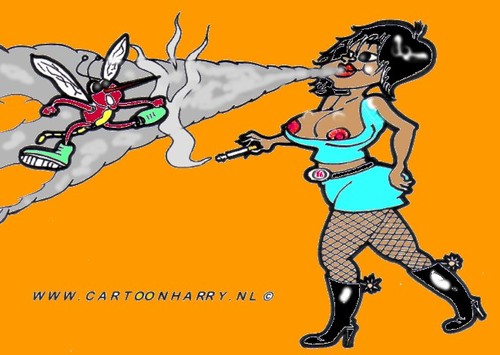 Cartoon: Mosquito (medium) by cartoonharry tagged insects,girls,nude,cartoonharry,dutch,cartoonist,toonpool