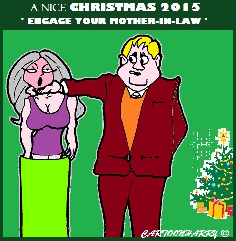 Cartoon: Mother-in-Law (medium) by cartoonharry tagged xmas2015,motherinlaw