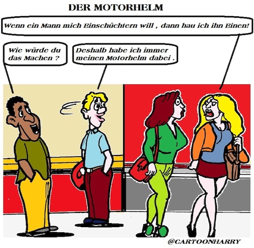 Cartoon: Motorhelm (medium) by cartoonharry tagged motorhelm,frauen,cartoonharry