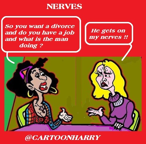 Cartoon: Nerves (medium) by cartoonharry tagged nerves,cartoonharry