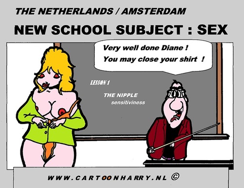 Cartoon: New School Subject- Sex (medium) by cartoonharry tagged buu,linkedin,hyves,tonsup,toonpool,nude,tits,doll,love,women,girls,hot,boys,girlies,dutch,cartoonharry,cartoonist,sexier,sexy,drawing,girlie,arts,art,erotic,cool,artist,comics,comix,comic,cartoon,sensitiveness,nipple,one,lesson,subject,school