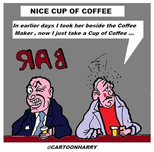 Cartoon: Nice Cup Of Coffee (medium) by cartoonharry tagged cartoonharry