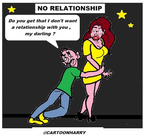 Cartoon: No Relationship (medium) by cartoonharry tagged cartoonharry,relationship