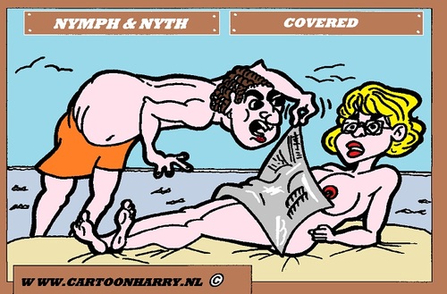 Cartoon: Nymph and Nyth (medium) by cartoonharry tagged girls,nude,nymph,cartoon,cartoonharry,cartoonist,dutch,toonpool