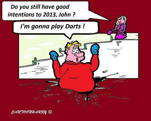 Cartoon: Obese (medium) by cartoonharry tagged obese,fat,man,wc,darts,cartoons,cartoonists,cartoonharry,dutch,toonpool