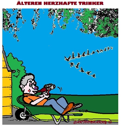 Cartoon: Old Drinkers (medium) by cartoonharry tagged drinkers,elderly,old,alcohol