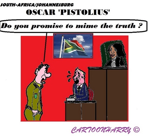 Cartoon: Oscar Pistorius (medium) by cartoonharry tagged pistorius,court,pistolius,johannesburg,southafrica