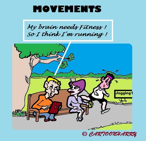 Cartoon: Parkbench Fitness (medium) by cartoonharry tagged parkbench,fitness,brain