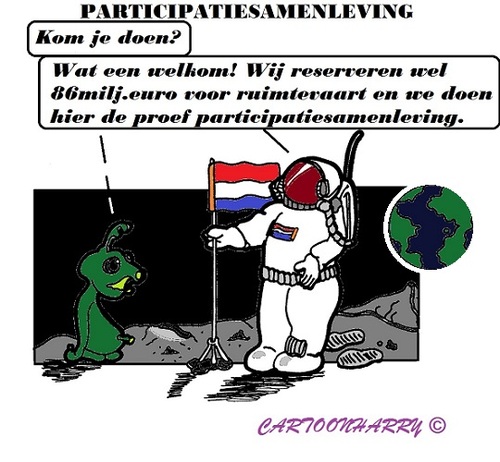 Cartoon: Participatiesamenleving (medium) by cartoonharry tagged uitspraak,troonrede,rutte,participatie