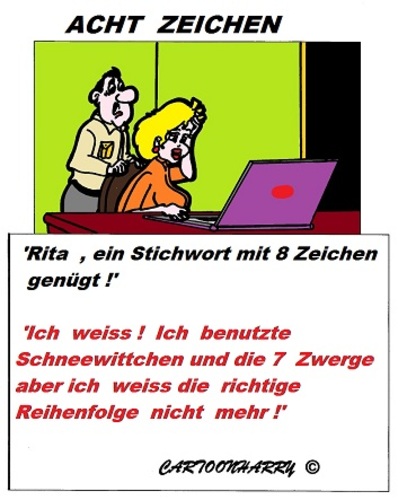 Cartoon: Password (medium) by cartoonharry tagged zeichen,password,internet,computer,windows,frauen,blond,cartoon,cartoonist,cartoonharry,dutch,toonpool