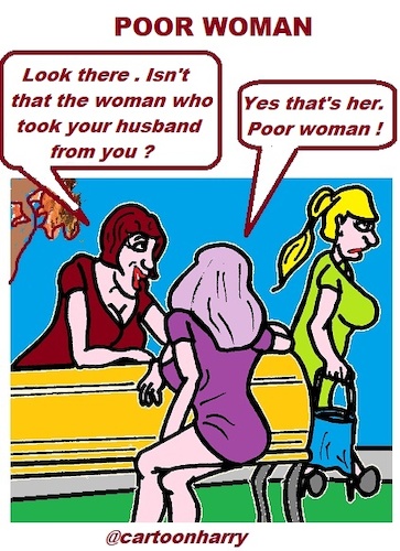 Cartoon: Poor Woman (medium) by cartoonharry tagged woman,cartoonharry