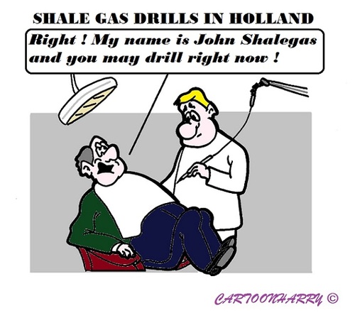 Cartoon: Protest against Shalegas (medium) by cartoonharry tagged protest,shalegas,boxtel,groningen,drill,toonpool