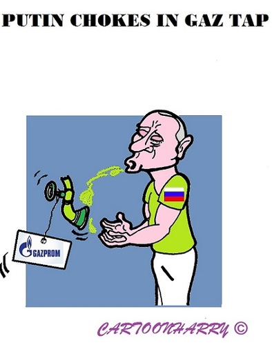 Cartoon: Putins Gaz Tap (medium) by cartoonharry tagged russia,putin,gaz,tap,choke